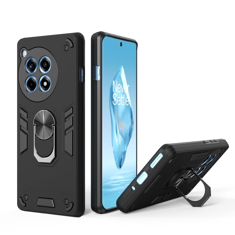 NDCOM for OnePlus 12R 5G Back Cover | Premium OnePlus 12R Cover | Ring Holder Case
