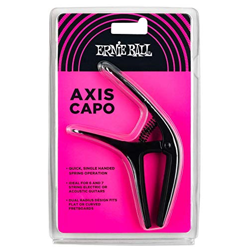 Ernie Ball Axis Dual Radius Capo, Black Satin (P09600) #TOP1