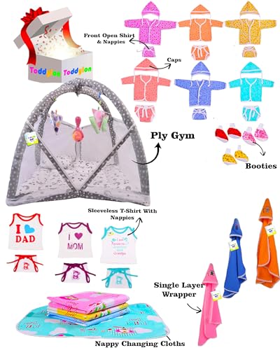 Image of Toddylon All in One Daily Essential in One Pack 36 in 1 New Born Baby Products Gift Packs | Hospital Kit Combo | Infants Boys Girls | Perfect for Newborns | Ideal for 0-6 Months (Purple)