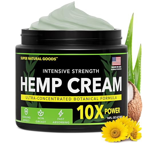 Image of Super Natural Goods Hemp Cream | Botanical Cream with a Cooling Sensation for Localized Application | 16 oz