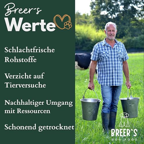 BREERs Getrocknete Rinderkopfhaut mit Fell für Hunde 10 Kg getreidefrei, Deutsche Herstellung, Leckerli Hundekauartikel Kauartikel große Hunde