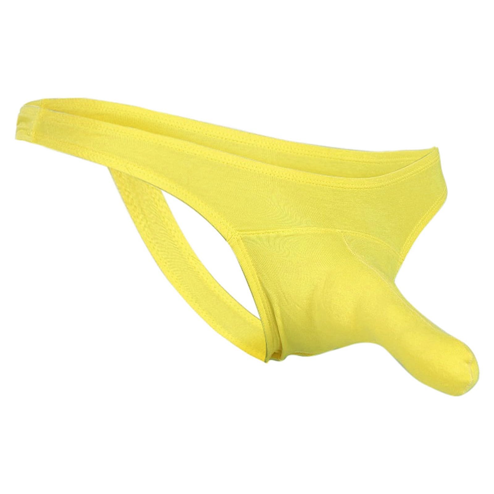 6xl Mens Underwear Nose Sexy Underwear Men's Elephant Men's underwear Men Men's Underwear (Yellow, L)