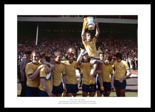 Home Of Legends White Framed Arsenal 1971 Fa Cup Final Team Celebrations Photo Memorabilia