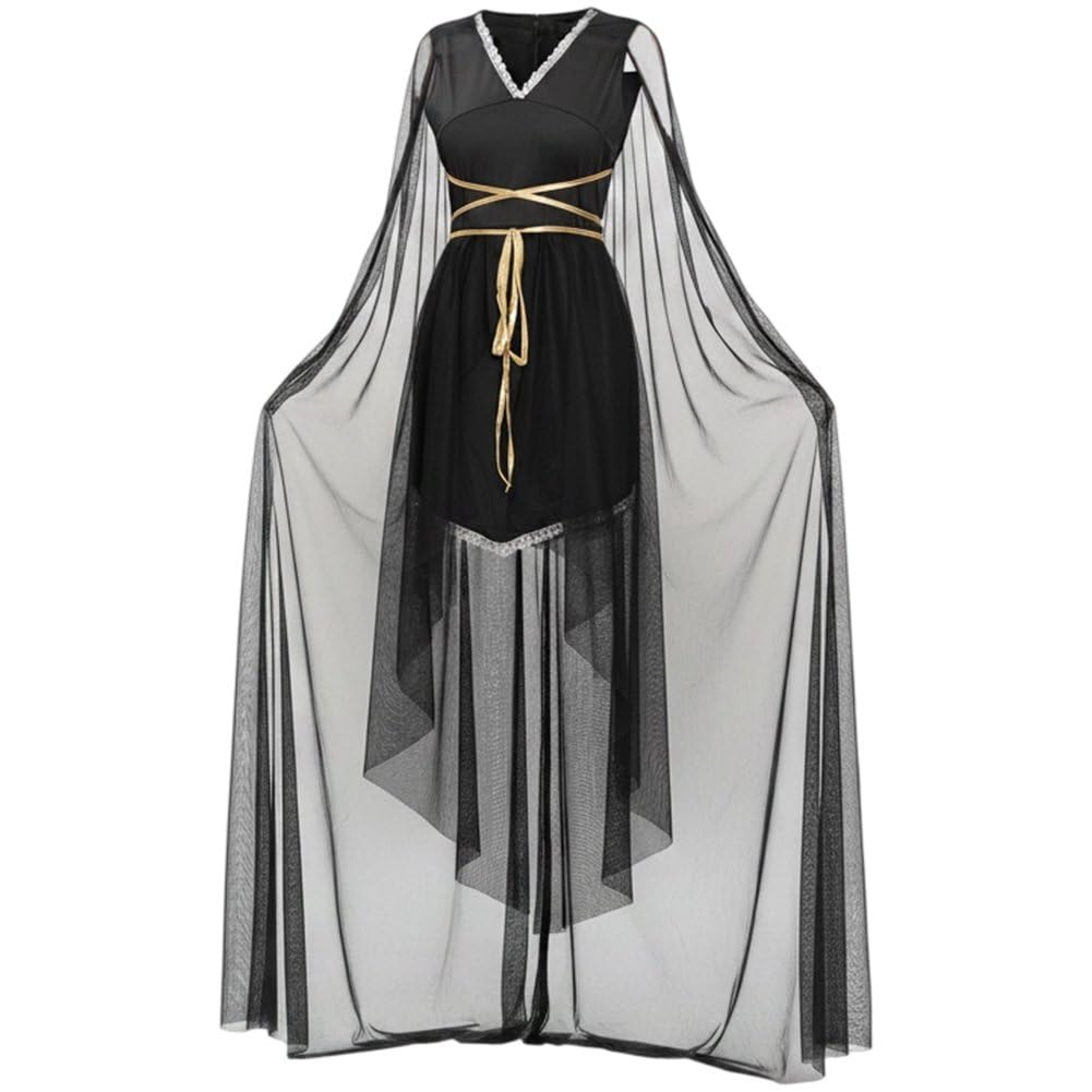 Greek Goddess Halloween Costume, Women's Cleopatra Egyptian Queen Dress, Ancient Roman Toga Cosplay Outfit