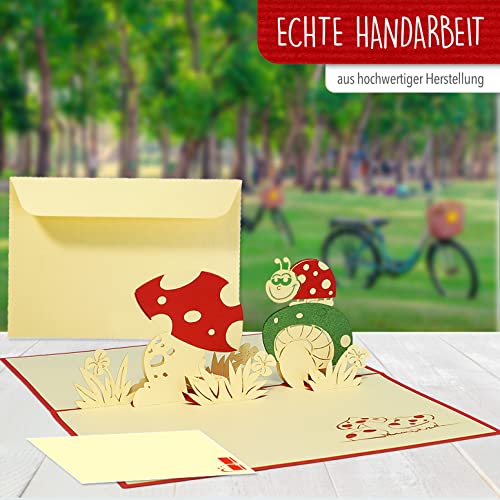 Lin Pop Up Greeting Cards Thank You Cards Red #TOP3
