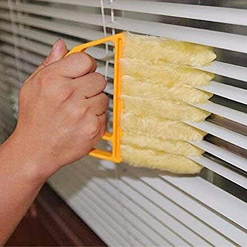 Limpiador de persianas venecianas de microfibra y plumero de ventanas, cepillo de limpieza eficaz para quitar el polvo de persianas y ventanas, ideal para uso doméstico y de oficina