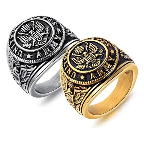 US Military Bald Eagle Ring for Men Cover