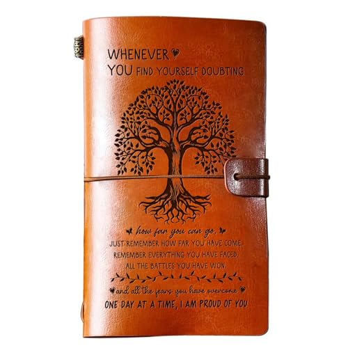 Sobriety Gift for Men Women Sober Gifts Leather Journal Notebook,