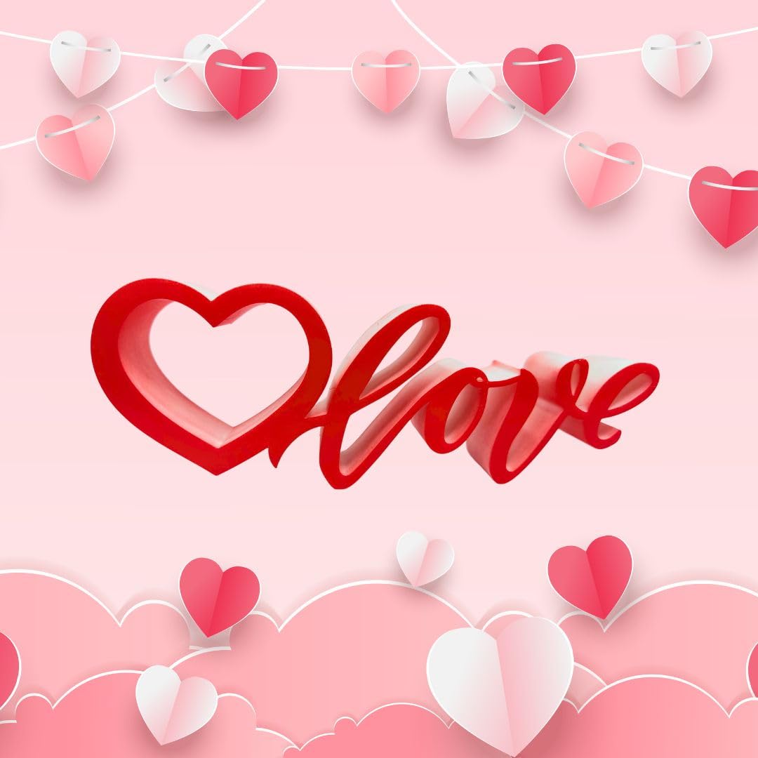 QUANTUM LEGENDS Love & Heart Shaped Showpiece for Valentines Day Anniversary| Valentine Gift for Girlfriend Boyfriend Husband Wife| Valentine Day Gifts| Valentine Decoration Items