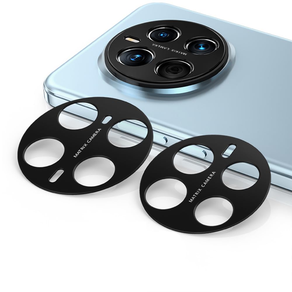 QJONSIU for Honor Magic 7 Pro Lens Protector, [2 Pack] Aluminum Alloy Metal Camera Lens Protection, [Anti-Scratch] Compatible with Honor Magic 7 Pro-Black