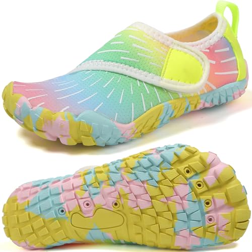 Quickshark Kids Water Shoes Boys Girls Barefoot Aqua Socks Lightweight Quick Dry Sandals Slip On Walking Sneakers for Beach Pool Swim (Toddler/Little Kid/Big Kid)
