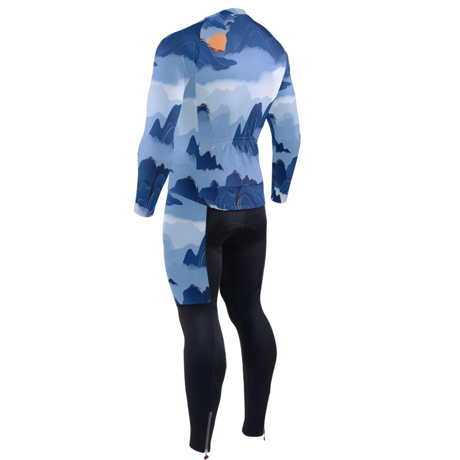 Radtrikot mit Taschen, schnelltrocknende Trägerhose, Herren, 3D-gepolstert