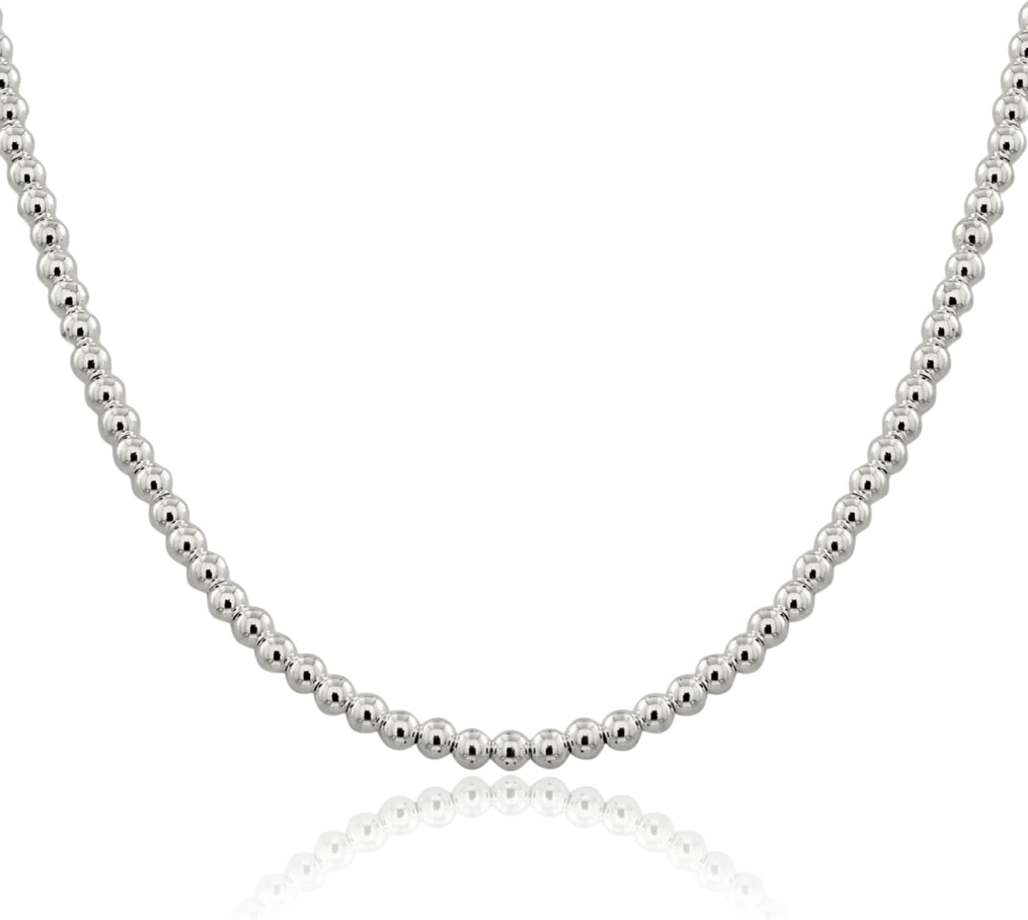 IceCarats 925 Sterling Silver 5mm Thick Beaded Box Bead Chain Necklace Polished