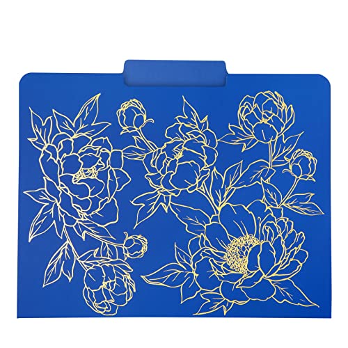 12 Pack Decorative Floral File Folders For Women With Gold Foil Accents, 1/3 Cut Tab Letter Size For Office Supplies (3 Colors, 11.5 X 9.5 In) #TOP4