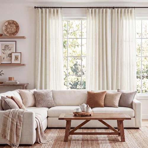 Visillos semi translucidos de lino con caída elegante estilo rustico 6