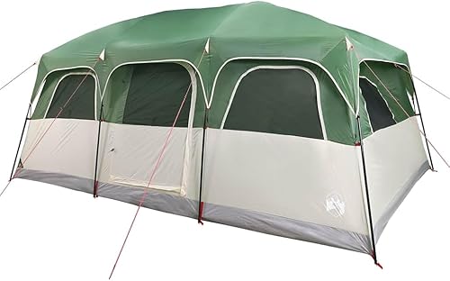 Miniatura 5 de YAFF Cabina de tienda familiar para 10 personas verde impermeable, artículos deportivos, recreación al aire libre, camping y senderismo, tiendas de