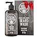 Beard Wash Shampoo w/Argan & Jojoba Oils - Softens & Strengthens - Natural Peppermint and Eucalyptus Scent - Beard Shampoo w/Beard Oil (17 oz Shampoo)
