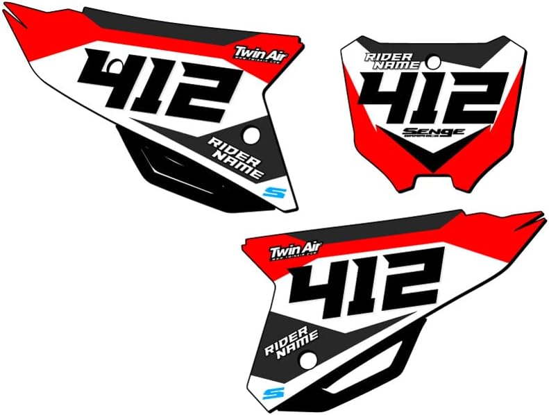 2023-2024 CRF 450 R-S SG63 Custom MX Number Plates Senge Graphics Kit Compatible with Honda