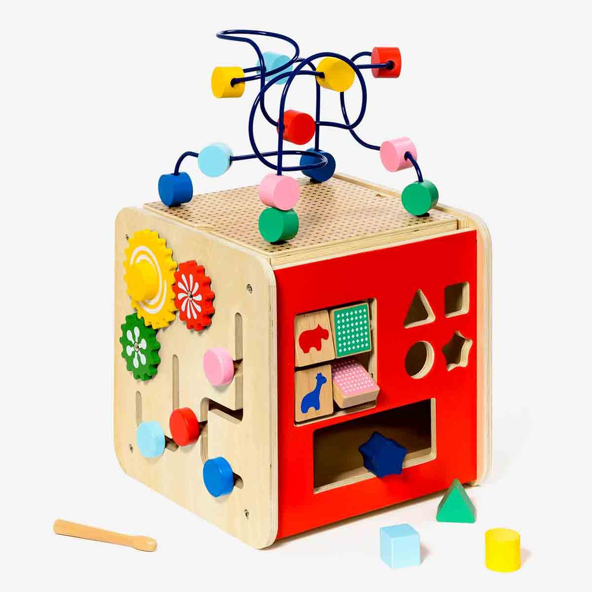 oxybul | Cube géant Multi activités en Bois 12-3 Ans