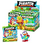 PIRATIX ADVENTURE WORLD Serie Crazy Jungle -Caja con 24 sobres sorpresa con figuras pirata coleccionables de la serie Crazy Jungle. Cada sobre contiene 1 Piratix sorpresa y 1 accesorio con efecto neón