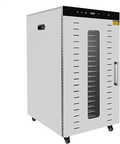 Miniatura 4 de Deshidratador de alimentos de 20 bandejas para carne seca de acero inoxidable de 1700 W, máquina deshidratadora comercial de alimentos con