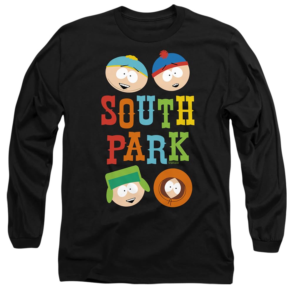 South Park Best Buds Mens Long Sleeve T Shirt, Black, XX-Large