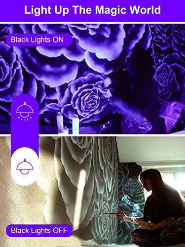 Zuckeo 15W Halloween Black Lights Landscape Lighting Outdoor Spotlights Led Blacklight With Us Plug, Waterproof Flood Black Light For Glow Party Bar Bedroom Poster Stage Lighting Body Paint (2Pack) #TOP4