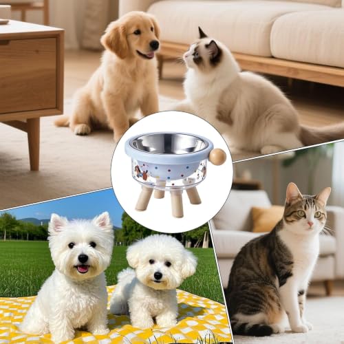 Erhöhter Hundenapf, rutschfeste- Abnehmbare Erhöhte Futterstation Große, Hunde Fütterungsstation Für Trinknäpfe, Täglich Drinnen Draußen Zuhause Reise | Multipurpose Outdoor Indoor Utility-4