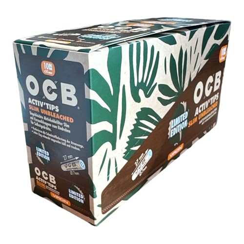 OCB Active Tips Slim unbleached 7mm - 10 Tüten a 50 Filter