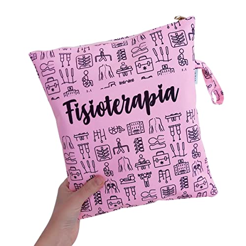 Bolsa Porta Jaleco Impermeável com Zíper - Fisioterapia (FISIOTERAPIA ROSA)