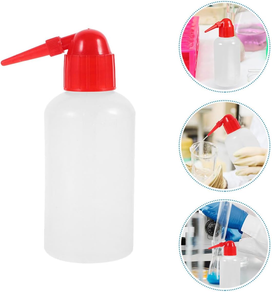 6pcs 250ml Lab Wash Bottles with Scale Plastic Squeeze Rinse Bottles for Precise Cleaning and Plant Watering Safety Narrow Mouth