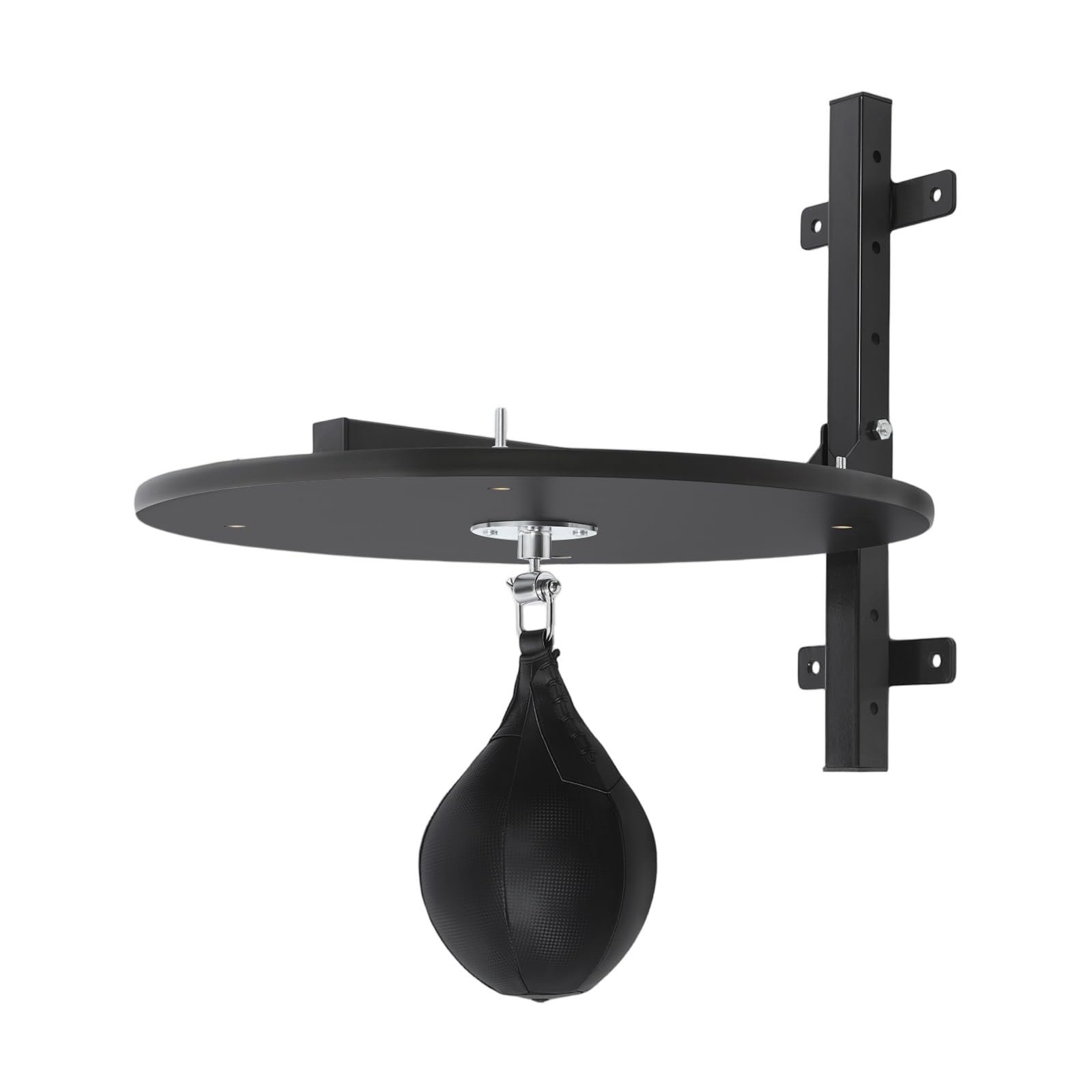 Set con piattaforma da boxe, 30 cm, regolabile in altezza, montaggio a parete, attrezzatura da allenamento con palla da boxe, pompa e ago di gonfiaggio, per casa e palestra, 60 x 60 cm