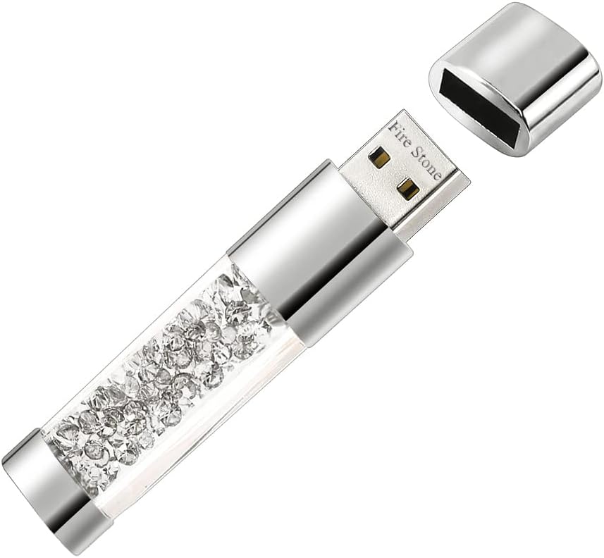 Fire Stone Lovely Diamond USB 2.0 Flash Drive 16GB Data Storage Memory Stick USB Stick Pendrive Gift 16GB