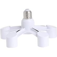 5 in 1 E27 to E27 Base Socket Splitter LED Light Lamp Bulb Adapter Holder LED Copper Wire Button String Small Gift Cake Box Decoration USB Copper Wire Lamp Gift Box Filling Solar String Small