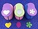 TECH-P 3 Pack Hand Press Paper Craft Punch,Card Scrapbooking Engraving Kid Cut DIY Hole Puncher-Balloon Heart Flower