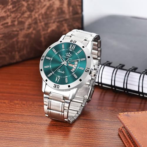 Image of LIMESTONE Day and Date Functioning Steel Strap New Quartz Analog Watch - for Men