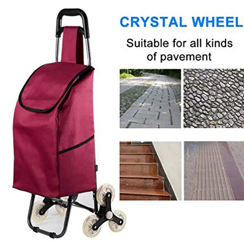 Einkaufstrolley, faltbarer Einkaufswagen auf Rädern, großer und leichter Einkaufstrolley mit abnehmbarer Tasche… – Bild 8