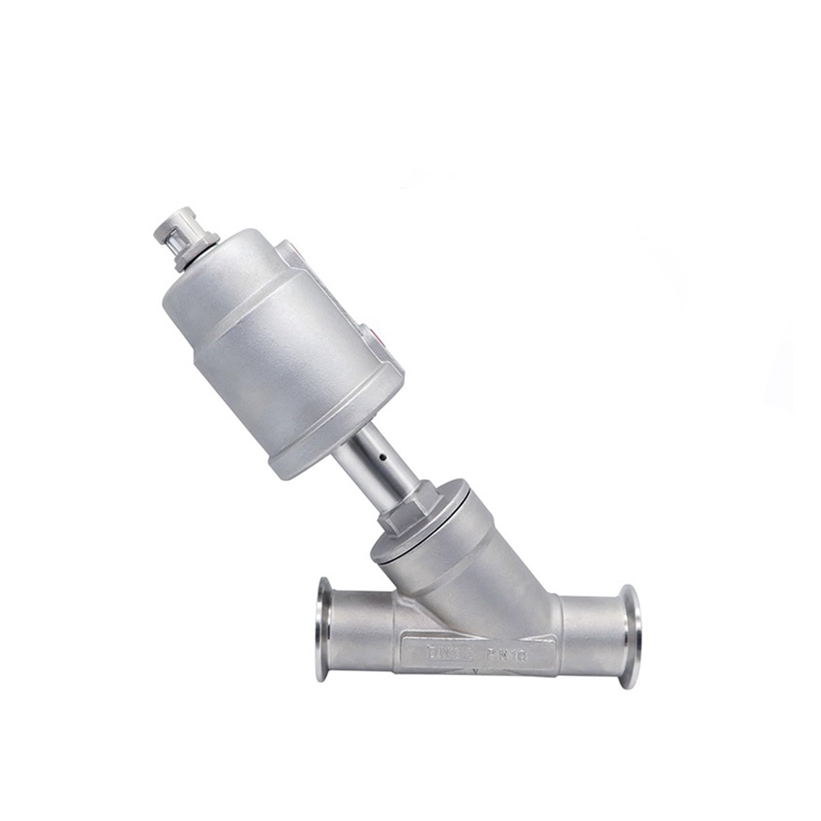 Vanne de siège angulaire pneumatique 1/2 en acier pour vapeur