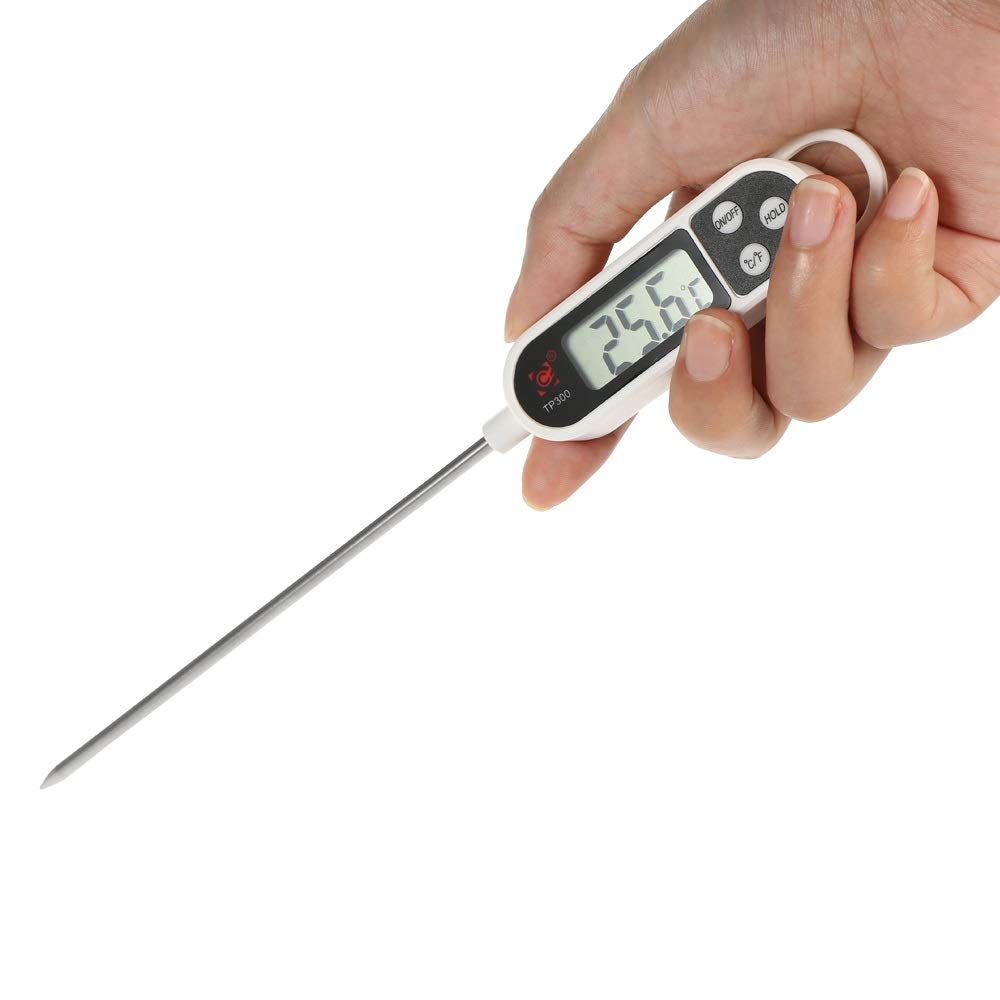 Funkcja zatrzymania danych Termometr do piekarnika Cyfrowy Mini termometr do żywności do kuchni -50C-300C Mięso do grillowania Tester temperatury gotowania