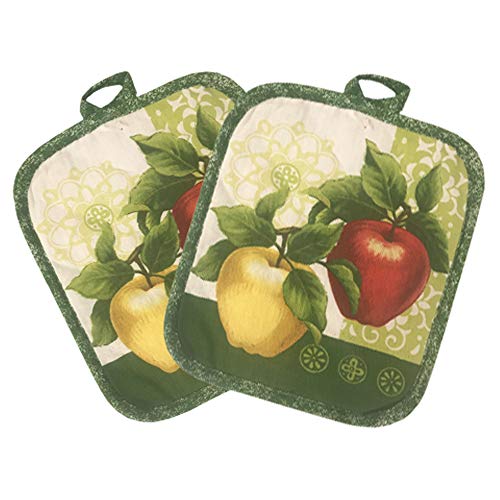 Lobyn Value Packs Apple Orchards Kitchen Towel 5 Piece Linen Set 2 Towels 2 Pot Holders 1 Oven Mitt #TOP2