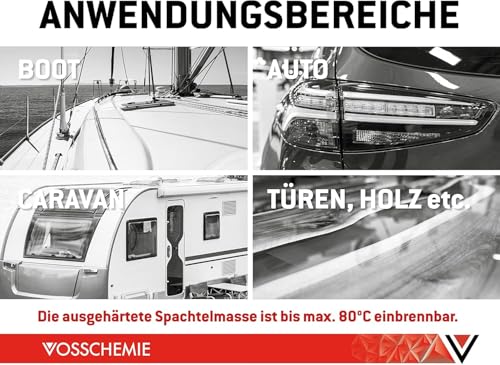 Vosschemie Feinspachtel 500g styrolfrei 2K Polyesterspachtel für verschiedene Materialien