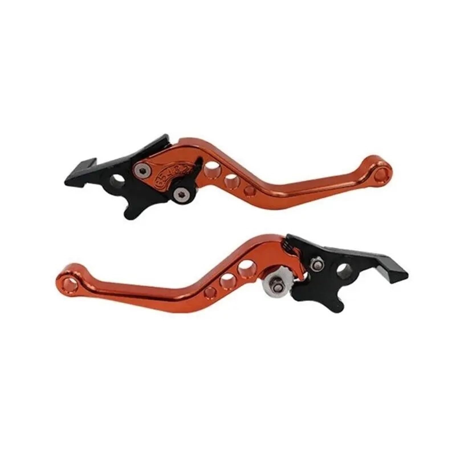 HGATSFGD Disc Brake Lever Left Drum Clutch Adjustable 6X CNC Universal Hand Fit for Motorbike Scooters Bike GY6 125 Brake Handle Motorbike Brake Levers(Orange)