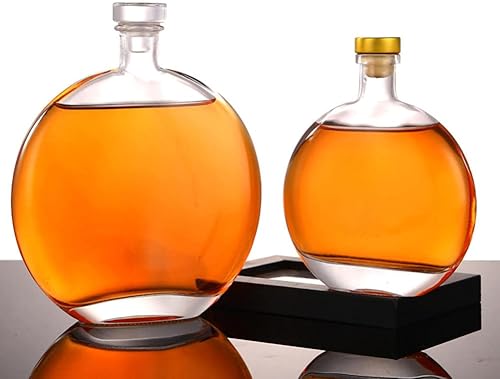 Miniatura 2 de Botellas de vino, botellas de vidrio, decantador pequeño, botellas de vino vacías, botellas de vidrio con tapas, decantadores para alcohol,