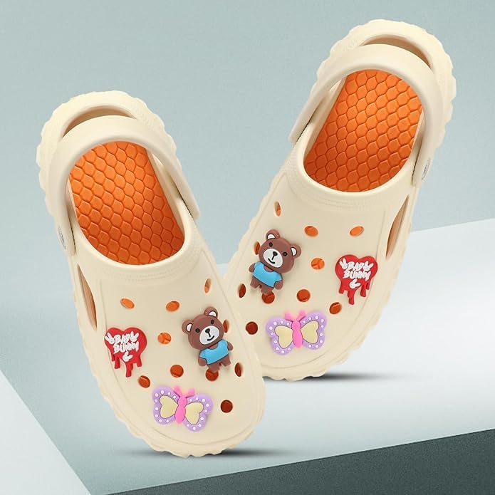 Image of Unisex Kids Clogs Soft Anti Skid Mules Sandals with Adjustable Back Strap Indoor & Outdoor Slipper for Boys & Girls Everyday Use Waterproof Jibbex Slides