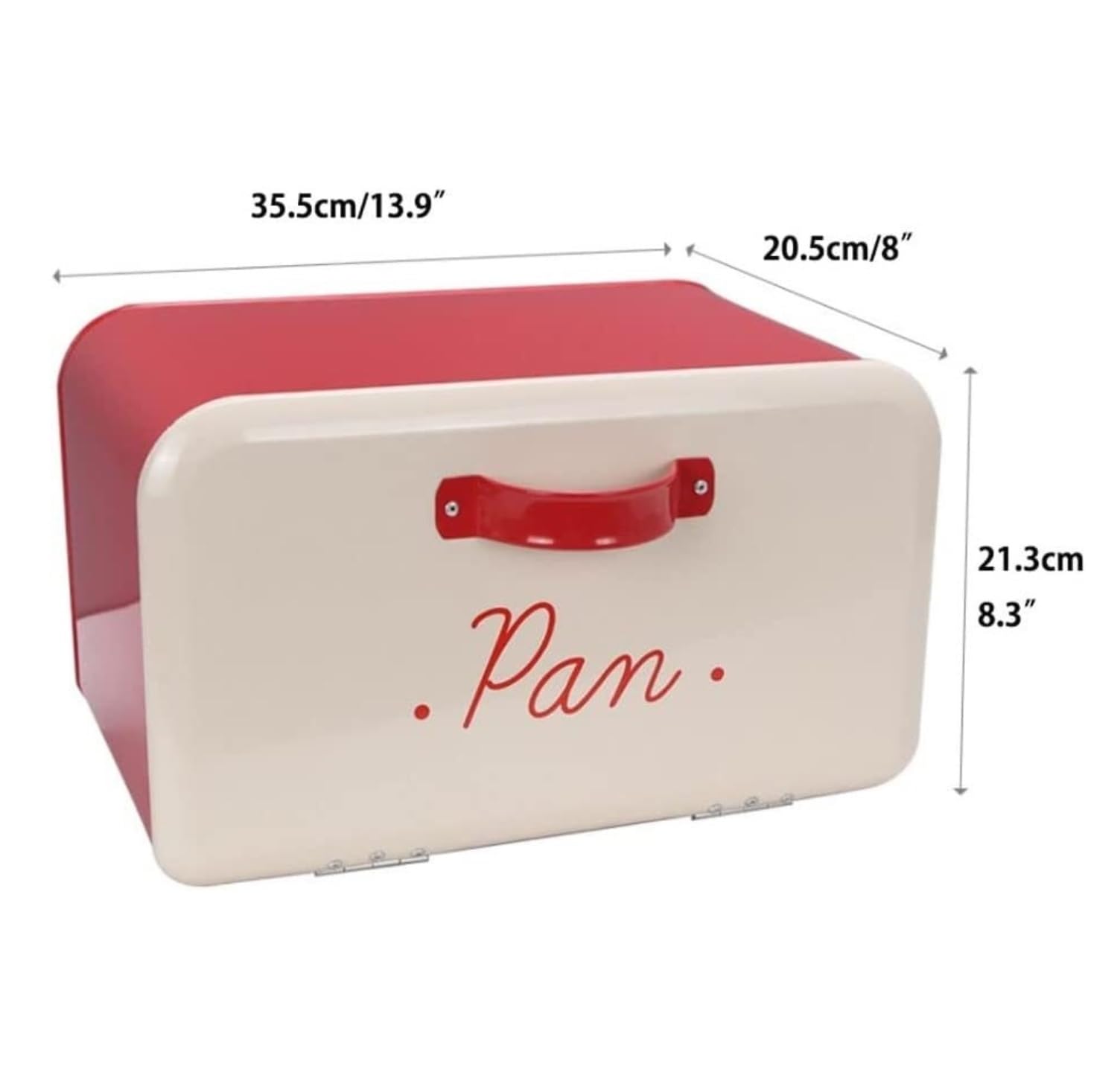 Pojemnik Do Przechowywania Metalowy Pojemnik Na Chleb Ladę Do Przechowywania Chleba Gospodarstwo Żywności Wystroju Do Blatu Kuchennego(Rot)