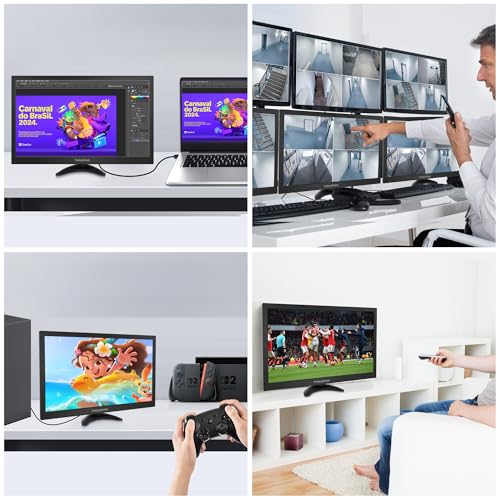undefined 15.6インチモニター 小型 ディスプレイ 液晶ディスプレイ モニター/HDMI VGA AV BNC USB ポート/1600x900/16:9/140°視野/VESAマウント/スピーカー内蔵/リモコン の商品画像 3