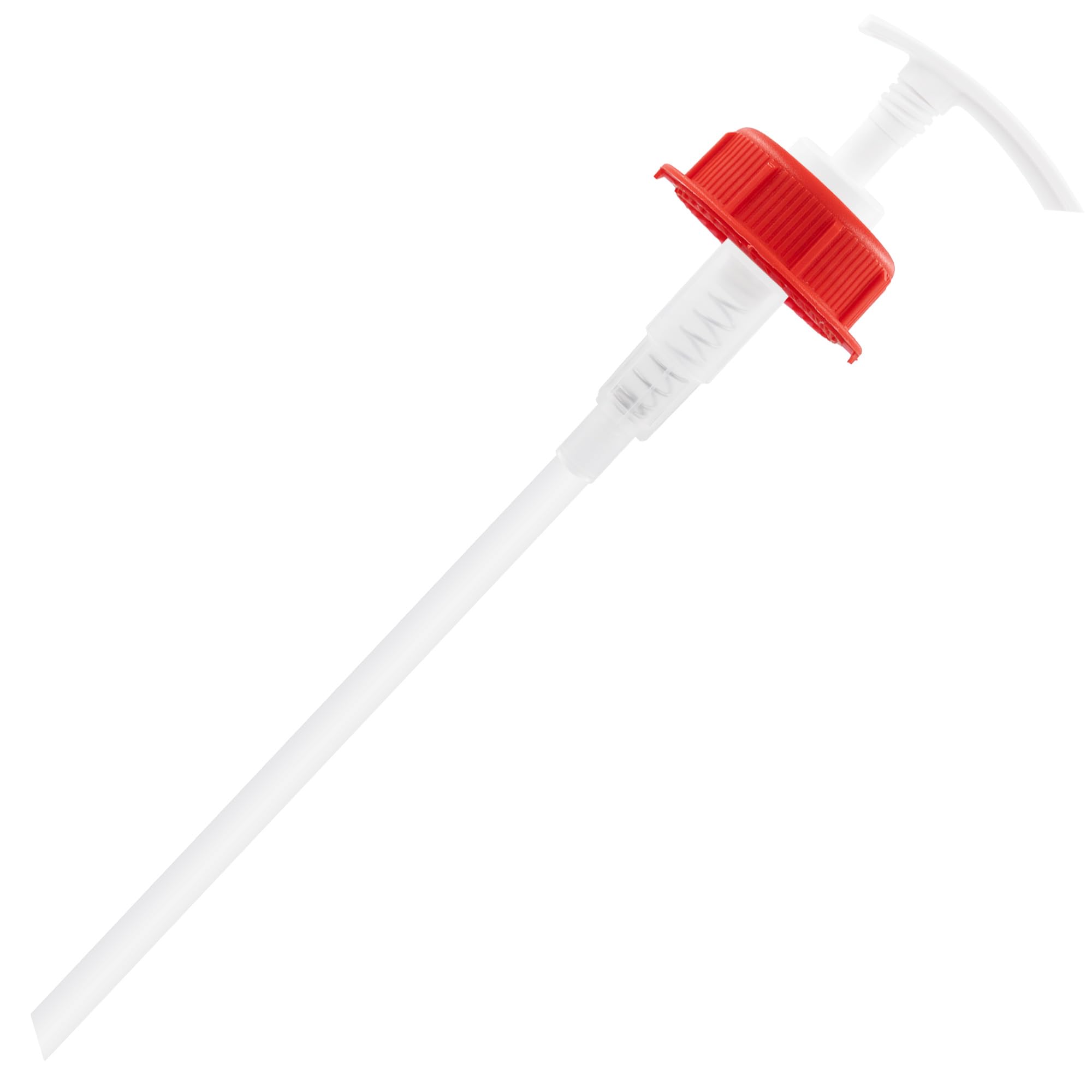 Pompe doseuse pour bidon de 5 l « Confort » - Filetage de 45 mm - Convient à un usage alimentaire par exemple pour les concentrés de boissons, le sirop (1 pièce/blanc)