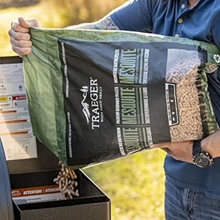Traeger Mesquite 100% All-Natural Wood Pellets for Smokers and Pellet Grills. BBQ, Bake, Roast, and Grill, 20 lb. Bag