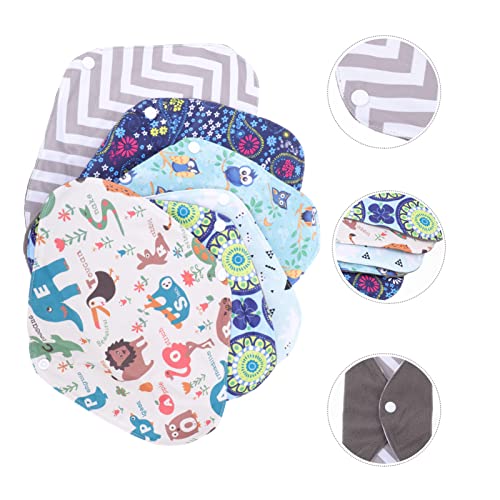 ARTIBETTER 6 Unidades Reutilizáveis ​​Tecido Lavável Absorvente Menstrual Cuecas Forros Sanitários G