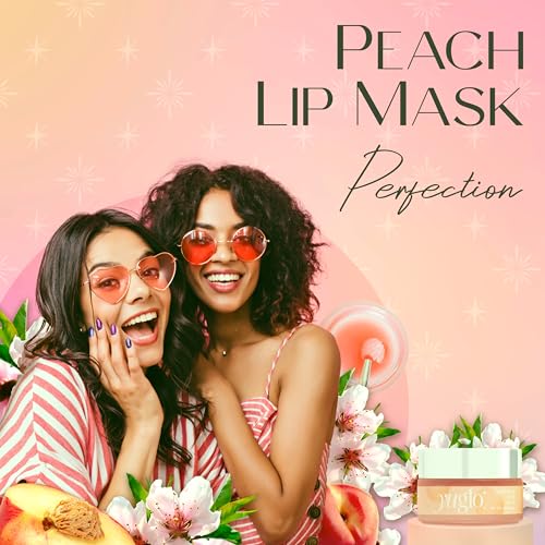 YUGLO Moisture & Collagen Booster Lip Sleeping Mask - Treatment to Restore, Hydrate & Plump Dry Chapped Lips - Peach - Image 6